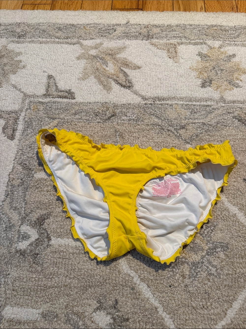Victoria's Secret Yellow Ruffle Bikini Bottoms